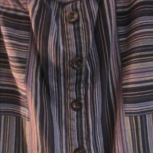 Mod-O-Doc Women's Stripe Button Front Peasant Skirt, Navy. XL - Picture 6 of 16